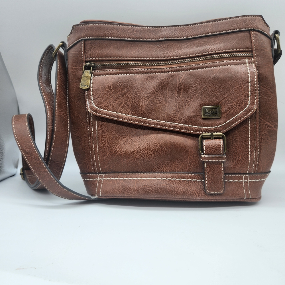 b.o.c. Brown Crossbody Bag with Logo Detail